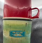 Rare Vintage Trout Flies Fishing Thermos 1963 King Seeley Red Cap Retro