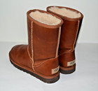 Ugg Australia Classic Short Leather Boots Chestnut Brown Womens Us 6 Eu 37