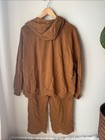 Old Navy Oversized Fleece Lounge Set Hoodie Wide Leg Pants Spiced Saffron M
