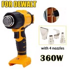 Cordless Heat Gun Hot Air Gun For Dewalt 20v Max Li-ion Battery W 4 Nozzles 360w