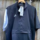 Adidas Mens Golf Windbreaker Pullover Short Sleeve Jacket Stadium Quarter Zip