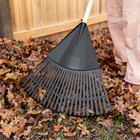 24  Leaf Rake With Wood Handle   Poly Tines garden Lawn Yard Rake  Free Shipping