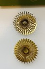 Vintage Gold Wire Spiral Candleholders Mid Century Modern Danish 