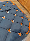 Centaur Saddle Pad - Black   Orange Fox Themed W  Orange Rope Trim