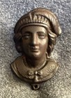 Vintage Cast Iron Figural Match Holder Safe Elizabethan Victorian Man Lb17 Stamp
