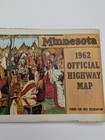 1962 Minnesota Official Highway Map Land 10000 Lakes Road Tour Guide Vintage 7h