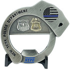 Bl9-019 Nypd Officer Sergeant Detective Handcuff Bottle Opener Challenge Coin