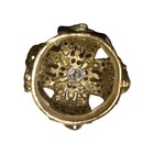  Rare Antique French Jeweled Filigree Religious Gilt Crown