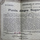 Unredeemed Vintage 1930 Punta Alegre Sugar Company Stock Certificate 15 Shares