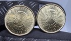 2026 Canada Fifa World Cup  1 Loonie Lot Of 2 Colored   Non-colored Bu