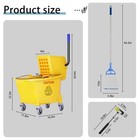 Commercial Mop Bucket With Side Press Wringer On Wheels With Industrial Heavy   