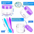 35 Pcs 20g Empty Plastic Containers With Colored Lids Small Makeup Sample