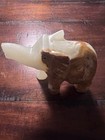 Hand Carved Natural Onyx Stone Elephant Figurine Statue Sculpture Home Decor