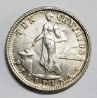1945  Philippines 10 Centavos Silver Coin