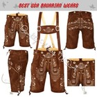 Men Oktoberfest Lederhosen- Authentic Bavarian Lederhosen-suede Leather Trousers