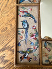 Vintage Peruvian Reverse Painted Glass Mirror Hummingbird Folk Art Minka 11 75 