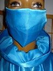 Xxxl Gloss Satin Adult Nightgown Turquoise Nylon With Xxxl Hem