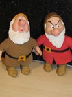 Vintage Disney 1990 s Applause Seven Dwarfs 6  Plush   Vinyl  Set Rare  5 Dwarfs