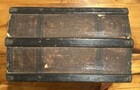 Beautiful Antique Hump Back  Victorian Doll Trunk-1800s - With Doll Clothes