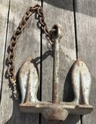 Vintage 15 Lbs Cast Iron Boat Anchor