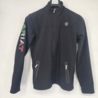 Ariat Tek Full Zip Jacket Youth 16 Xxl Black Softshell Mexico Flag Western Euc