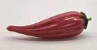 Art Glass Red Chili Pepper Green Stem 8    Southwestern Decor Vegetable Vtg