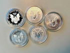 2011- 25th Anniversary Silver Eagle Coin Set  Some Toning  Omp And Coa
