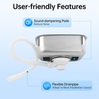 Small Stainless Steel Narrow Rectangle Undermount Sink Compact Bar Sink Kitchen