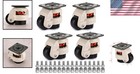 Professional Grade Plate Mounted Leveling Casters - Smooth Operation  4 Pack