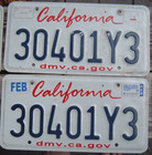 California Pair License Plates Your Choice 33561y3 Free Us Shipping