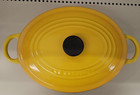 Le Creuset Oval Cocotte 25cm 3 5qt Dijon Yellow Casserole Enamel Cast Iron