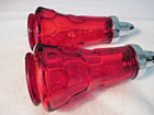 Unused Vtg Viking Glass Georgian Honeycomb Salt   Pepper Shakers 5 1 2  Tall Set