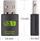 Usb Wifi Bluetooth Adapter  600mbps Dual Band 2 4 5ghz Wireless Network Black 