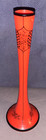 Nice Vintage  Art Deco  Czech  Orange  Tango Glass  8 1 2   Vase