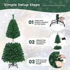 Goplus 5ft Artificial Christmas Tree  Unlit Xmas Full Tree With 350 Pvc Branch