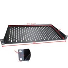 10  Deep Black Cantilever Server Shelf Vented Fixed 1u Rack Mount 19  Panel