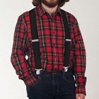 Ultrashang Mens Work Suspenders 2 Inch Wide Clips  black 