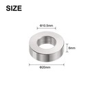 12pcs Stainless Steel Spacer 10 5mm Bore X 20mm Od X 6mm Length
