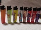 8 Assorted Design Refillable Clipper Lighters   10 
