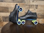 Riedell 595 Roller Skates 12 5  Blue Powertrac Plates  Green Shaman Wheels 93a