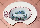 Antique French Shaving Bowl Rasez Moi Shave Me Barber France Soap Lather Razor