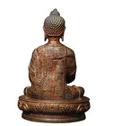 Antique Amitabha Old Bronze Statue Meditation Buddha Bowl Sakyamuni 12inch