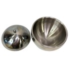 Vintage Mid Century Modern Chrome Sphere Ice Bucket Ball Sugar Bowl Silver 6in
