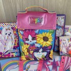 Vtg Lisa Frank Lot Stationary Lunch Bag Pencil Pouches Stationary Stickers  more