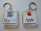 Apple Mac Os Vintage Promotional Keychain Advertising Smile Face Clear Acrylic