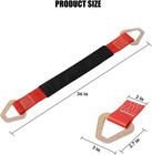 2pcs Car Axle Tie Down Straps  24 X 2 6000 Lb Capacity Vehicle Wrecker Hauler Wh