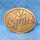 Squirt Promo Belt Buckle Grapefruit Soda Refreshing Squirt Vtg Hit Line   gmp721