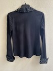 Black Western Pleasure Horsemanship Shirt Size Medium