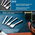 35 Pcs Leather Stitching Pouch Kit With 4mm Prong Sewing Hole Punch Crafting