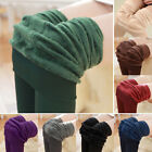 Womens Winter Black Thick Warm Soft Fleece Lined Thermal Stretchy Leggings Pants